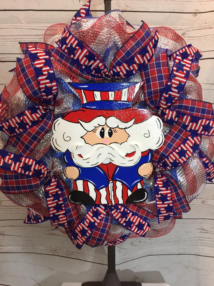 Uncle Sam Patriotic Wreath